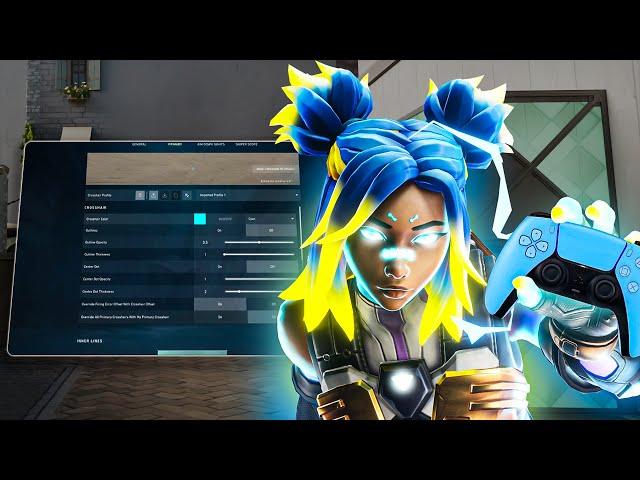 THE BEST Crosshairs on VALORANT CONSOLE + AIM SETTINGS *UPDATED*