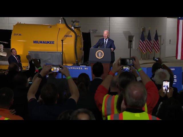 Biden in Milwaukee:10-year deadline to replace lead pipes