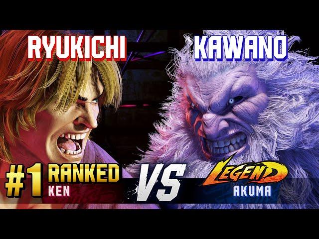 SF6 ▰ RYUKICHI (#1 Ranked Ken) vs KAWANO (Akuma) ▰ High Level Gameplay