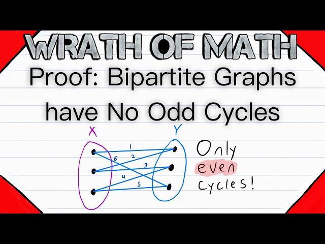 Proof: Bipartite Graphs have no Odd Cycles | Graph Theory, Bipartite Theorem, Proofs