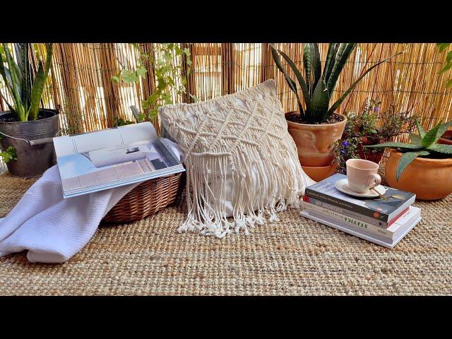Boho Style Macrame Cushion Cover｜DIY Step by Step Tutorial