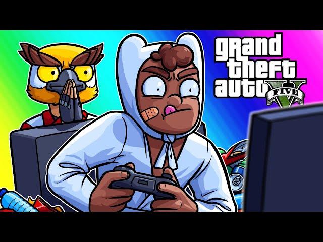 GTA5 Funny Moments - Basically's Intervention and Noisy Cricket Car Battle!