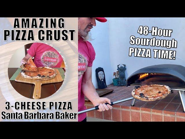 3-Cheese PIZZA with 48-Hour Sourdough Pizza Crust in an Ooni Koda 16 Outdoor Pizza Oven