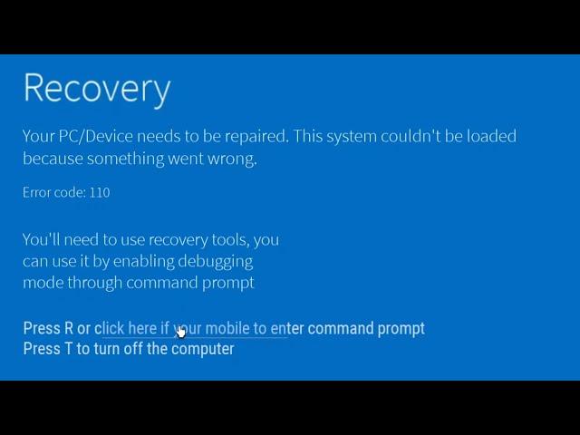 How to ESCAPE Recovery Screen in ROBLOX Windows 10 OS!