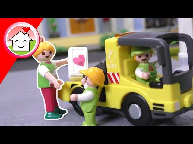 Playmobil Familie Hauser - Paul und Alex Transportservice - Anna Lena Malte Geschichte mit Lastwagen