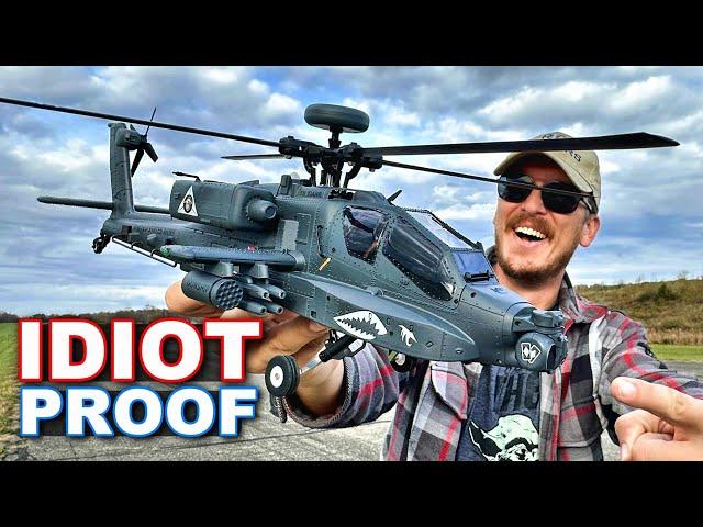 Advanced SMART AI Controlled Apache Helicopter ANYONE Can Fly!!!