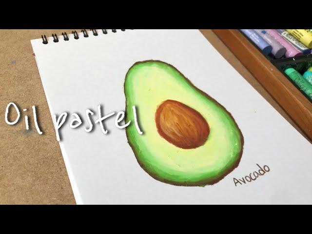 [ENG] 오일파스텔 초보를 위한 아보카도 그리기 | 쉽고 간단한 오일파스텔 취미 | Avocado drawing with oil pastel for beginners