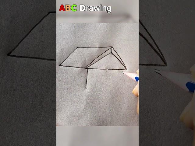 Z  With House Drawing | Easy And Beautiful Drawing Shorts #shorts