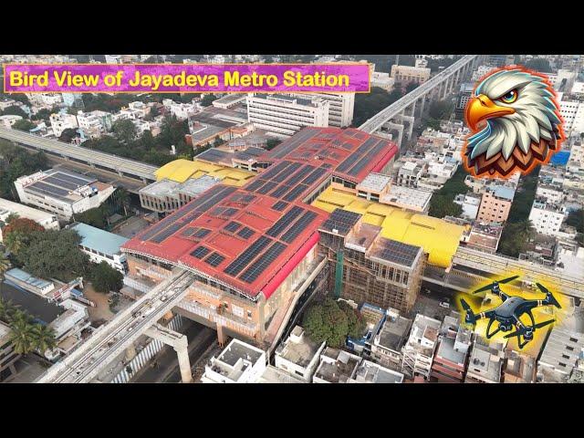 Drone View of Bengaluru's Jayadeva Metro Station #nammametro