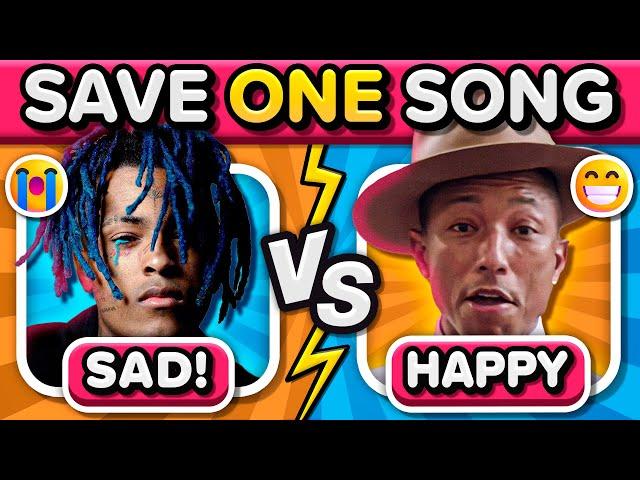  SAD vs HAPPY : SAVE ONE, DROP ONE! | Music Quiz