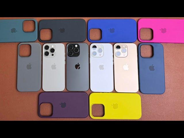 All Apple Silicone Case Colors On All iPhone 16 Pro Colors!!!