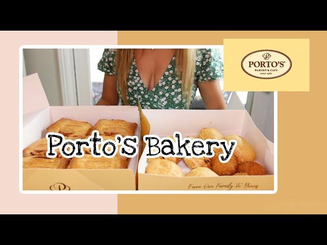 Eating Porto's Bakery Mukbang
