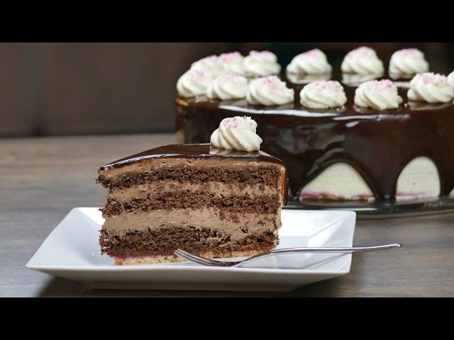 Mirror Glaze Torte | Schoko-Sahne-Torte | unglaublich schokoladig und lecker