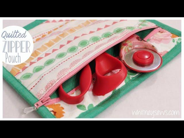 Quilted Zipper Pouch | How to | Whitney Sews DIY