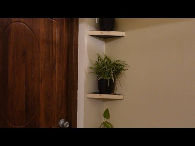 How to make cute little corner hanging shelves out of scrap waste material  #tech #nerd #buddy