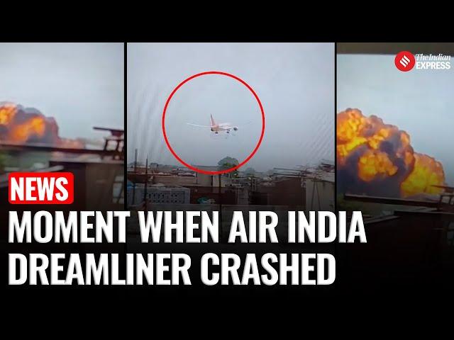Moment When Air India Dreamliner Crashed | Ahmedabad plane crash | Exact Moment Plane Crashed