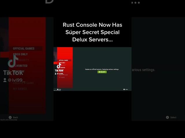Rust Console Now has super secret deluxe servers… #rustconsole #shorts