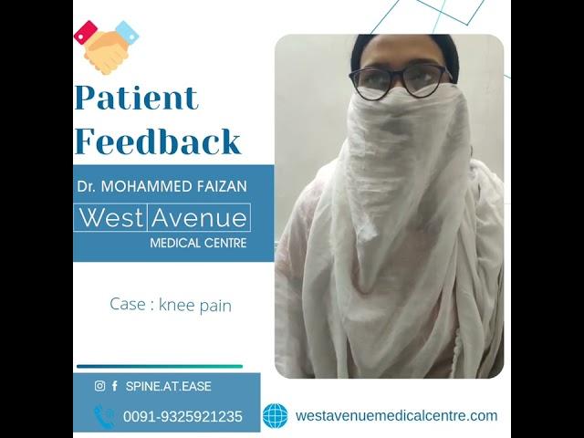 Patient review whose knee pain got cured by Dr Faizan