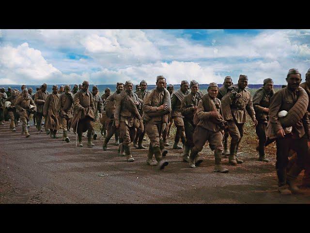 Amateur color footage of german combat cameramen. The offensive on Stalingrad