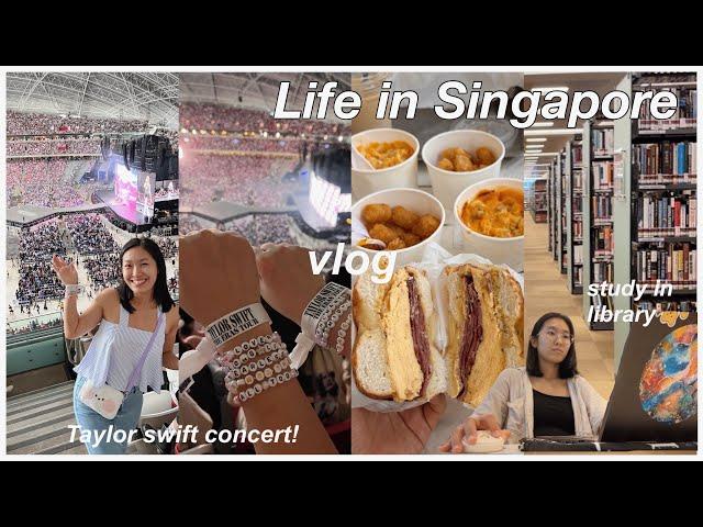 A week in Singapore | lots of food & exercising, study vlog, Taylor Swift concert, NEW Superga shoes