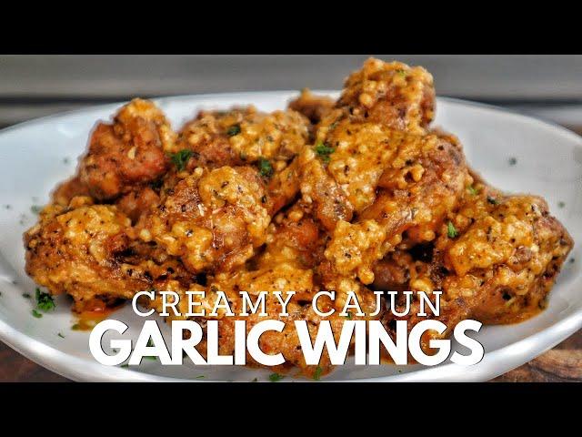 Creamy Cajun Garlic Wings | Chicken Wings Recipe