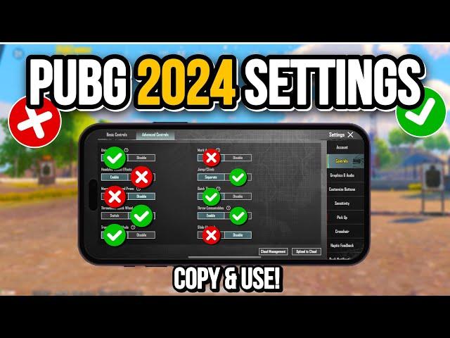 PUBG MOBILE  BEST SETTINGS 2024  THIS WILL CHANGE YOUR GAMING 