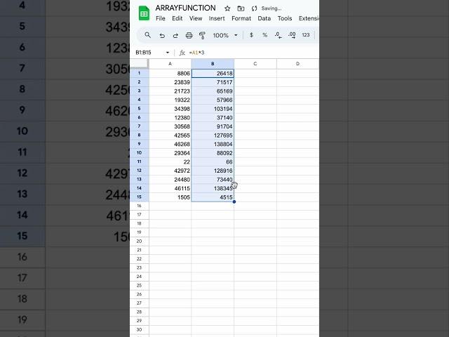 Google Sheets ARRAYFORMULA basics #googlesheets #arrayformula #spreadsheet  #exceltips