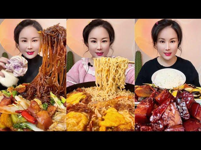 ASMR EATING SPICY NOODLES | 삼겹살밥김치 | 매운국수계란 먹방 | 중국가정식먹방 | 찹쌀먹방/중국먹방 | 중국먹방모음집 | 매운먹기 리얼사운드 먹방