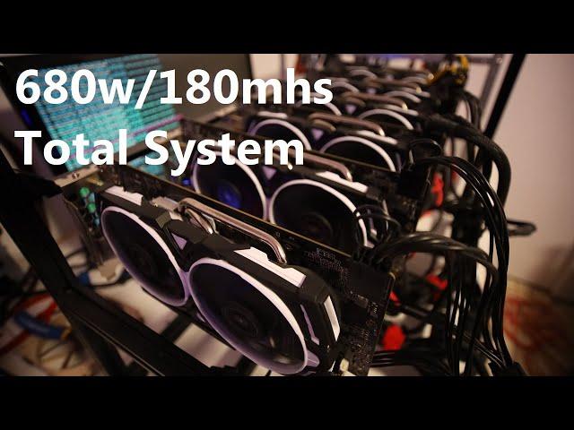 Testing Power Consumption For 6 x RX 580 4gb Mining Rig!