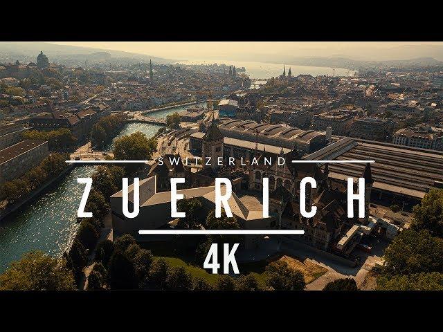 Aerial view around Zurich | Drone Footage in 4k