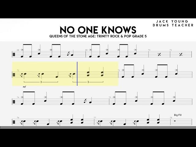 No One Knows   Trinity Rock & Pop Drums Grade 5