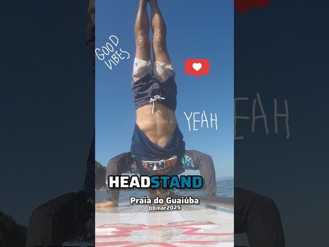 HEADSTAND na Prancha de SUP #standuppaddle #sup #exercise #shorts