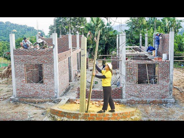 How Long Did It Take The Woman and Everyone To Build a $70,000 House? Build High brick Walls