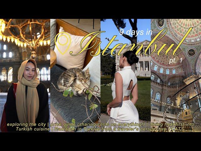 ISTANBUL VLOG PT. 1  | turkish cuisine & tea(!!), visiting centuries old palaces & mosques, CATS