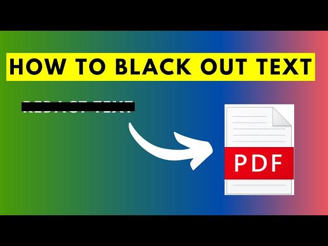 How to Black Out or Redact Text On a PDF for Free Without Using Adobe Acrobat Pro DC