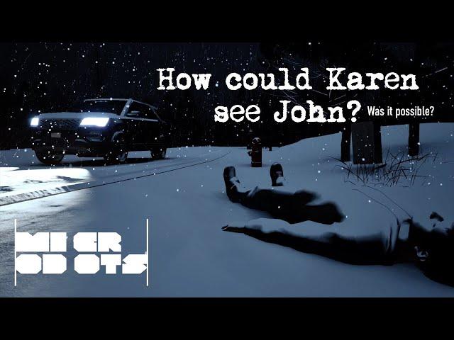 Short: How did Karen Read see John? Was it possible?