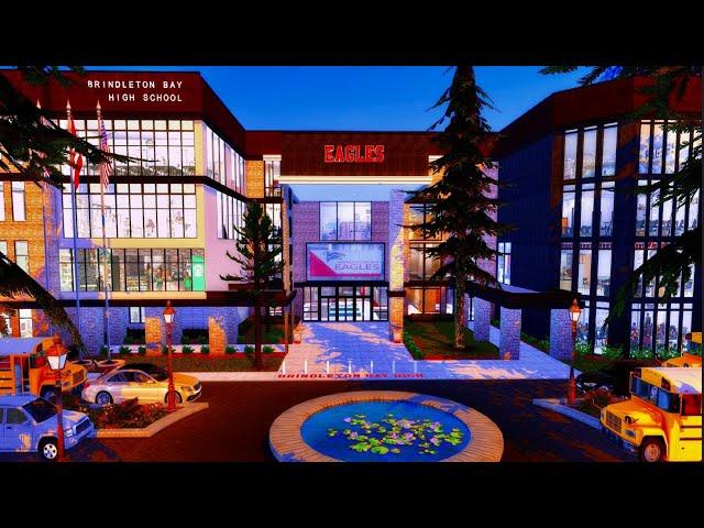 Touring My REALISTIC HIGH SCHOOL in The Sims 4