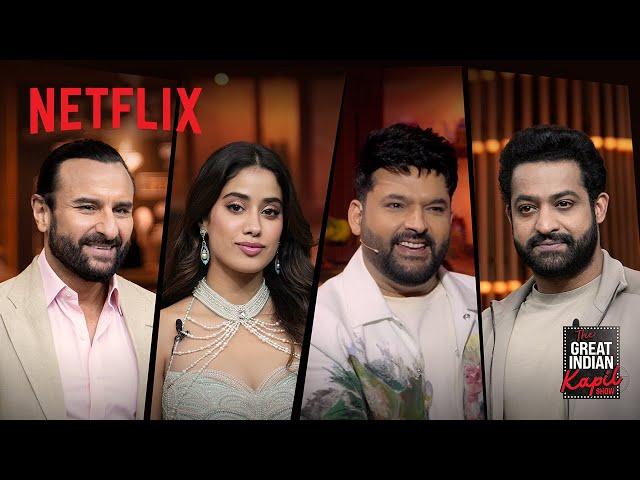 Devara Cast: Jr. NTR, Janhvi Kapoor & Saif Ali Khan on The Great Indian Kapil Show | Netflix