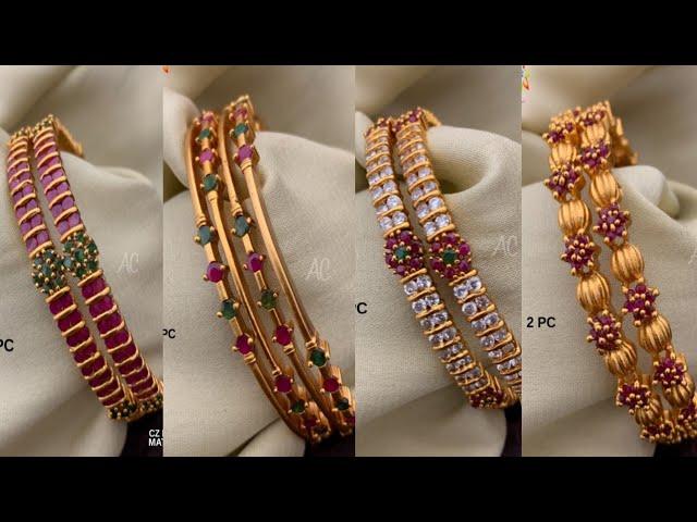 Antique Ruby/ Emerald Stone Bangles  for order whatsapp on 9713255815