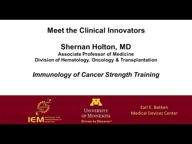 Meet the Clinical Innovators - Shernan Holton