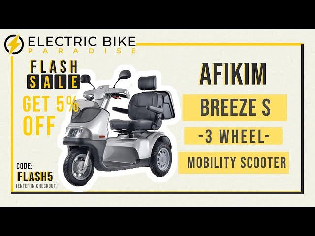 Afikim Afiscooter Breeze S Three Wheel Mobility Scooter FTS3480 Review by Electric Bike Paradise