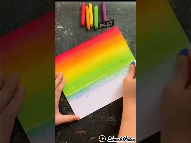 oil pastel scenery drawing | oilpastel drawing step by step |123 go | #shorts