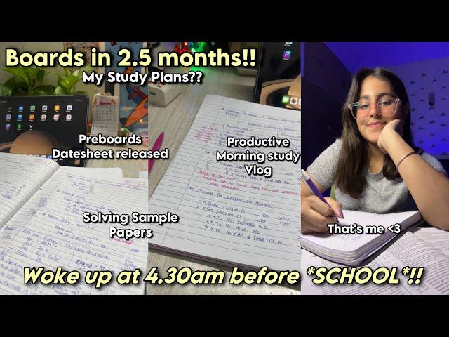 After School + Morning Study Vlog| November Planning for PREBOARD EXAMS as a CBSE 12th Grader 