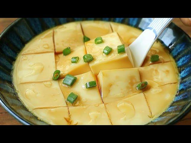 水蒸蛋蒸不成型？宴席老师傅教你一招，快速定型像豆腐脑，无气孔