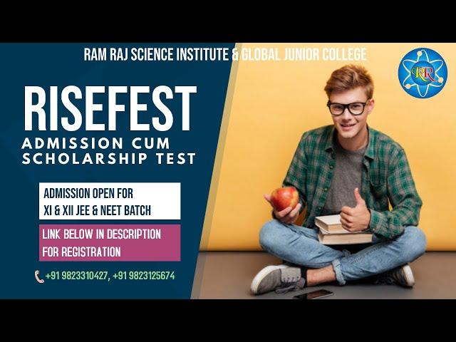 RISEFEST || GRADE X || ADMISSION CUM SCHOLARSHIP TEST || FOR NEET\JEE ASPIRANTS||