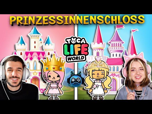 PRINZESSINNEN SCHLOSS in TOCA BOCA bauen! BUILD BATTLE Katja VS Claudio