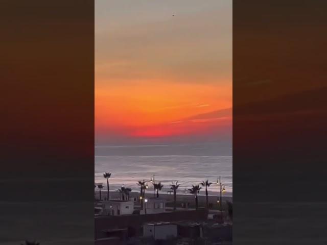 Rahat sunset golden light over the ocean #morocco #travel