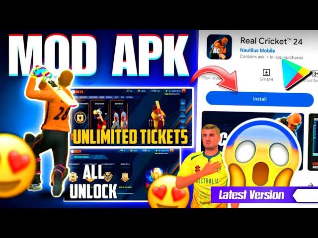 Real Cricket 24+25 Mod Apk Patch Download ⁉️  | Rc24 New Update Patch Mod Download | Rc24 mod apk