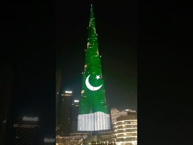 #Pakistani flag on burjkhalifa 2023