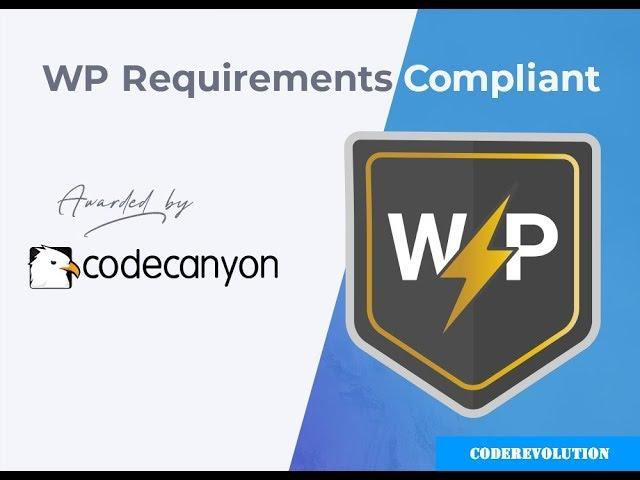 WP Requirements Compliant Badge - CodeRevolution's new award